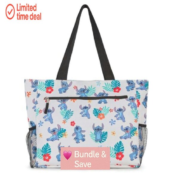 Large Nylon Tote Bag with Zipper Compartments and Mesh Pockets - Picture 2 of 8